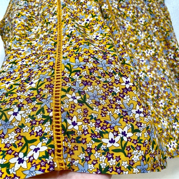 Forget me not floral Anthropologie Solitaire sleeves boho blouse w prairie vibe - Picture 12 of 13